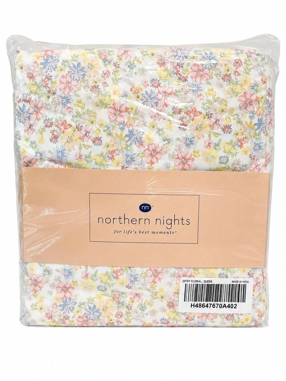 Northern Nights Queen 400TC Pima Cotton Sheet Set Ditsy Floral NWT Sealed